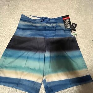 Speedo  blue striped UPF+50 protection swim trunks size L